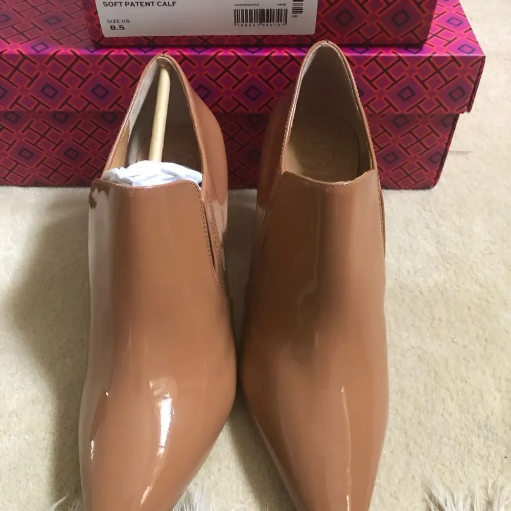 NIB Tory Burch Georgina 80mm Ankle Bootie 8.5 Tan